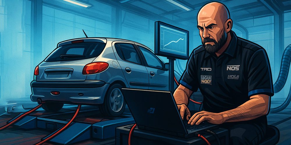 ریمپ خودروی 206 در مشهد ریمپ روی داینو