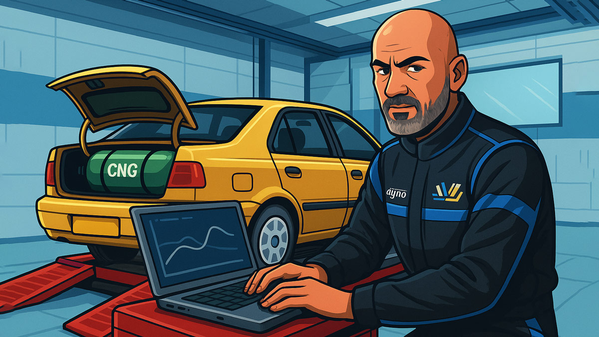 ریمپ و داینو خودروهای گازسوز در مشهد